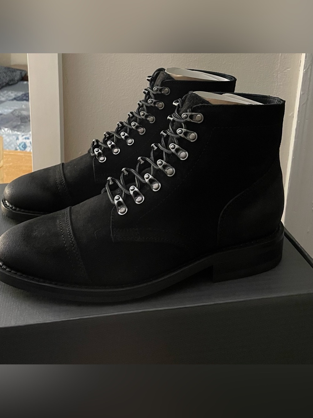 Thursday Boots - Men's Black Suede Lace-Up Boots